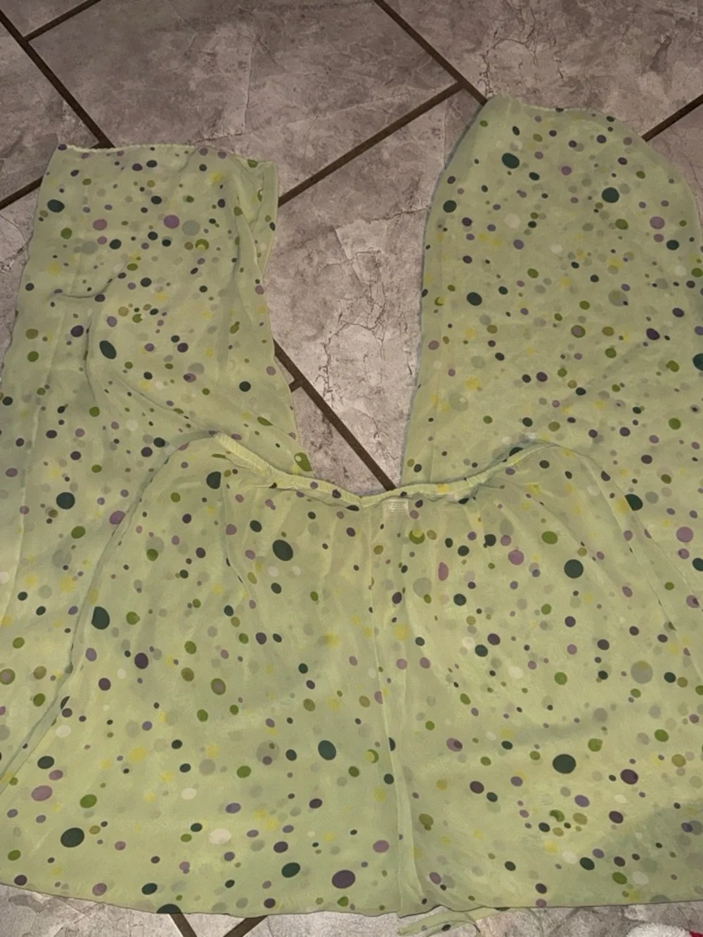 Victorias Secret Light Green Sheer Pajama Matching Set Sz Med actual Y2K piece